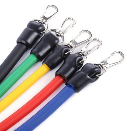 LEAJOY 11pcs / Set Natural Rubber Fitness Resistance Bands Practical Elastic Training Rope