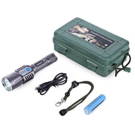 E Smarter 10W 1200LM CREE XML L2 LED Flashlight USB Charging 5 Modes Lamp