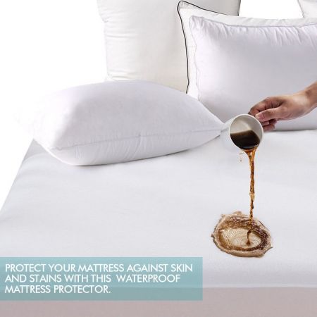 DreamZ Terry Cotton Fully Fitted Waterproof Mattress Protector in King Size