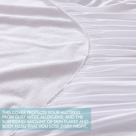 DreamZ Terry Cotton Fully Fitted Waterproof Mattress Protector in King Size