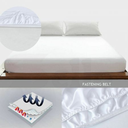 DreamZ Terry Cotton Fully Fitted Waterproof Mattress Protector in King Size