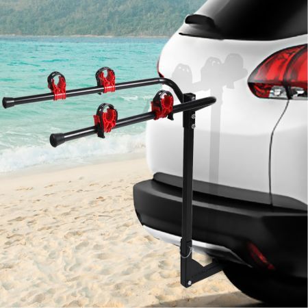 Car Bike Rack Carrier 2 Rear Mount Bicycle Foldable Hitch Mount Heavy Duty