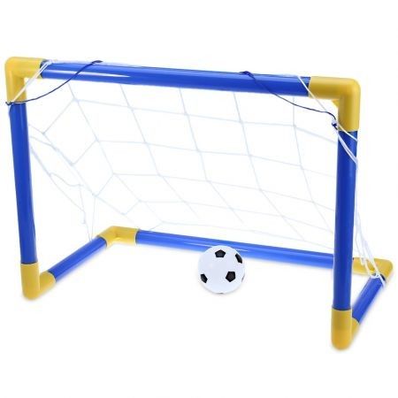 Mini Football Soccer Goal Post Net Set with Pump Indoor Outdoor Kids Sport Toy