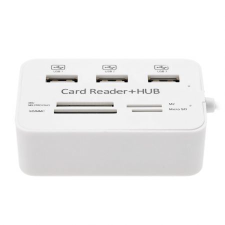 CY 3-port HUB USB 2.0 with Card Reader Adapter