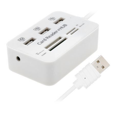 CY 3-port HUB USB 2.0 with Card Reader Adapter