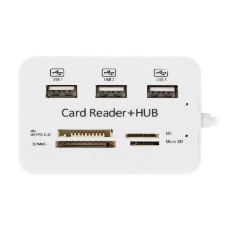 CY 3-port HUB USB 2.0 with Card Reader Adapter