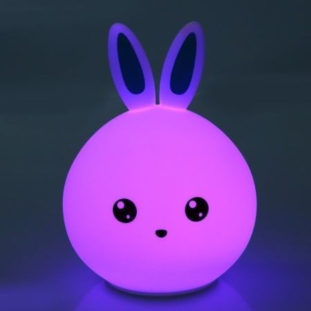 LED Lovely Rabbit Colorful Silicone Portable Night Light