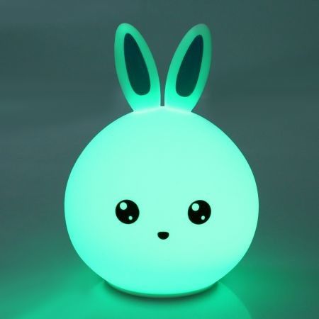 LED Lovely Rabbit Colorful Silicone Portable Night Light