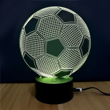 3D Colorful Football Model Touch Switch LED Table Lamp