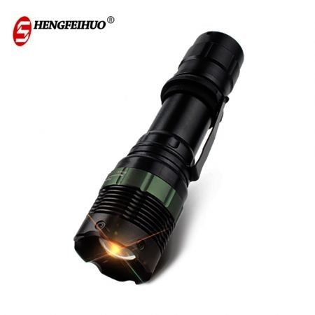 LED Zoom Aluminum Alloy Rechargeable Flashlight