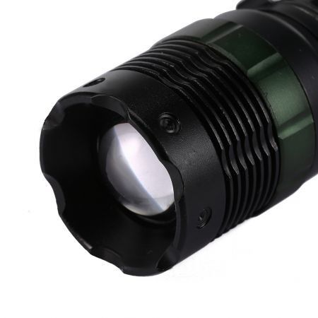 LED Zoom Aluminum Alloy Rechargeable Flashlight