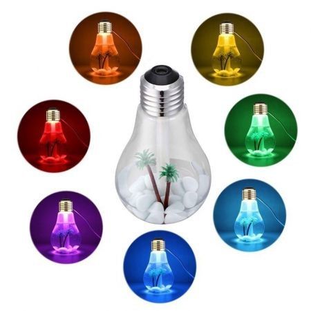 Brelong USB DC 5V 7 Colors Changes Night Light Ultrasonic Humidifier Air Purifier 400ML