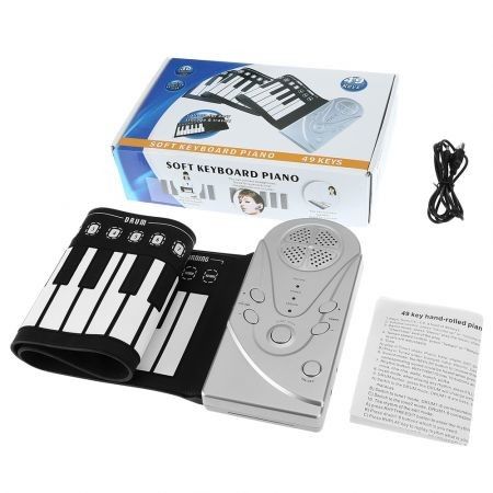 49 Keys Portable Electric Silicone Roll-up Keyboard Piano