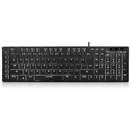 E - 3LUE K761 Wired Membrane Keyboard 109 Keys