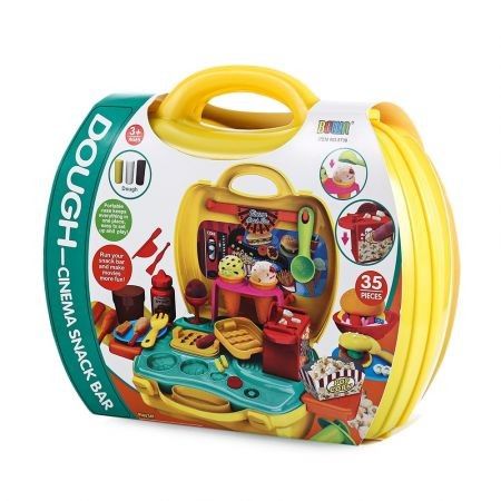 BOWA Suitcase Toy Kids Play Dough Cinema Snack Bar