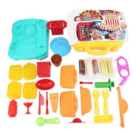 BOWA Suitcase Toy Kids Play Dough Cinema Snack Bar