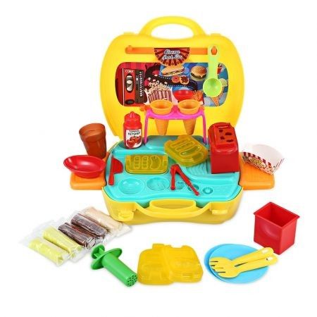 BOWA Suitcase Toy Kids Play Dough Cinema Snack Bar