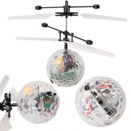 Induction Colorful Lamp Flash Flying Ball Helicopter Toy for Kids