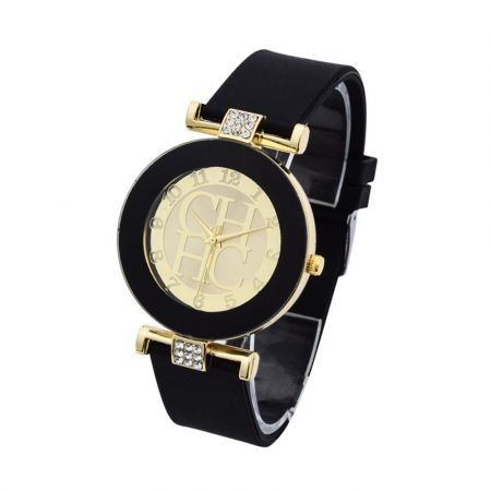 Fashion Preaty Casual Quartz Watch Women Crystal Silicone Watches Dress Watch