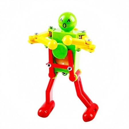 Colorful Clockwork Spring Wind up Dancing Walking Robot Toy