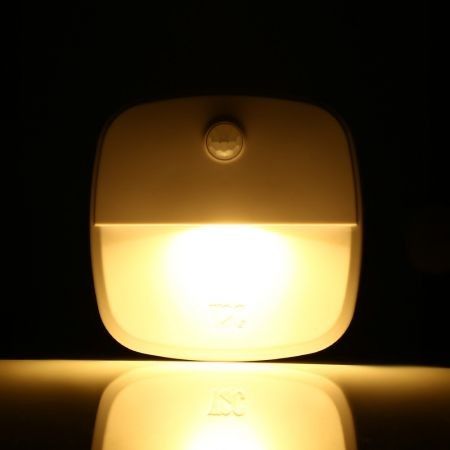 YOC 4PCS Stick-on Motion Sensor Warm White LED Night Light