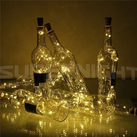BRELONG 20LED Wine Stopper Brass Lights Decorative Light String