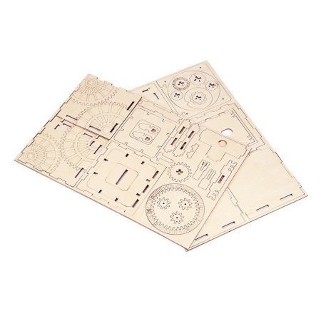 Wooden Mechanical Model 3D Puzzle Cipher Code Deposit Box