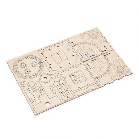 Wooden Mechanical Model 3D Puzzle Cipher Code Deposit Box