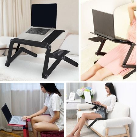 Folding Adjustable Laptop Notebook Desk Table Stand Bed Tray