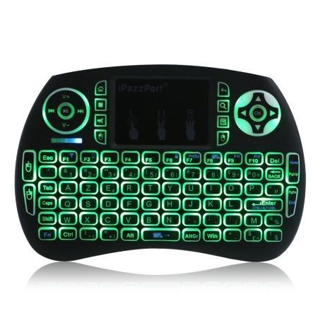 iPazzPort Wireless Mini Keyboard with Touchpad Hand-Held QWERTY Keyboard 2.4GHz