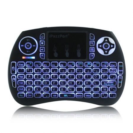 iPazzPort Wireless Mini Keyboard with Touchpad Hand-Held QWERTY Keyboard 2.4GHz