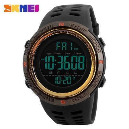 SKMEI Men Sports Watches Countdown Double Time Alarm Chrono Digital Wristwatches