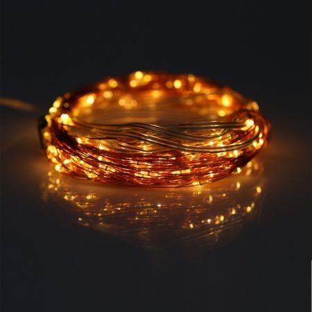 Solar Powered Copper Wire LED String Light Outdoor Decoration