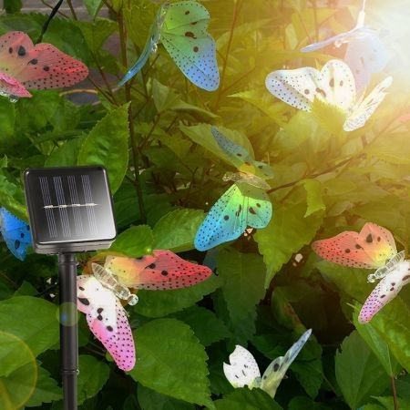 Solar Powered Butterfly LED String Light Outdoor Decoration