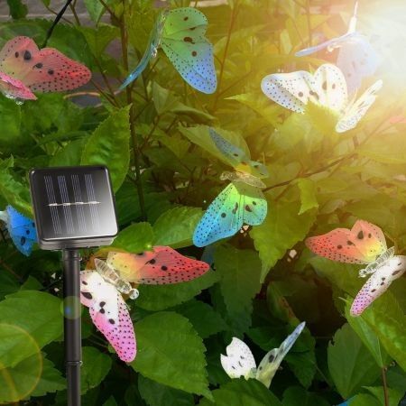 Solar Powered Butterfly LED String Light Outdoor Decoration