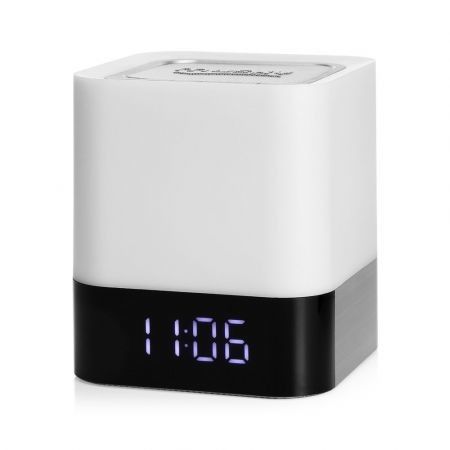 MUSKY DY28 Alarm Clock Wireless Bluetooth Speaker LED Colorful Night Lamp