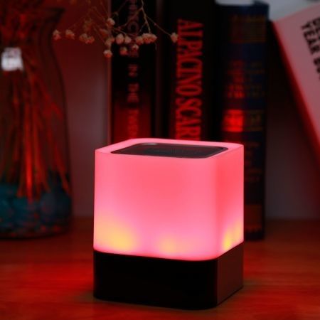 MUSKY DY28 Alarm Clock Wireless Bluetooth Speaker LED Colorful Night Lamp