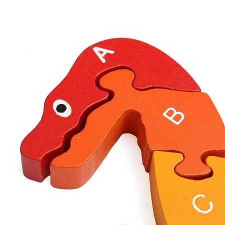 3D Wooden Winding Animals Cognition Jigsaw Puzzle Toy