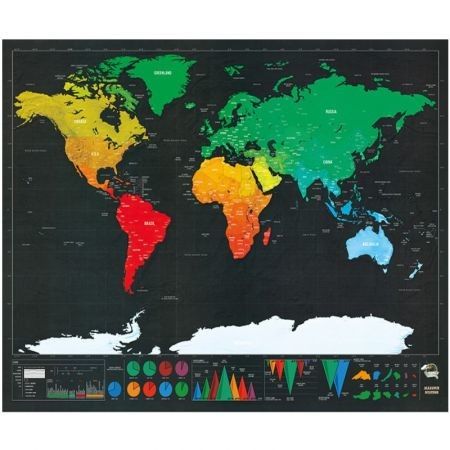 Deluxe Scratch Off World Map Poster Journal Log Giant Of The Gift