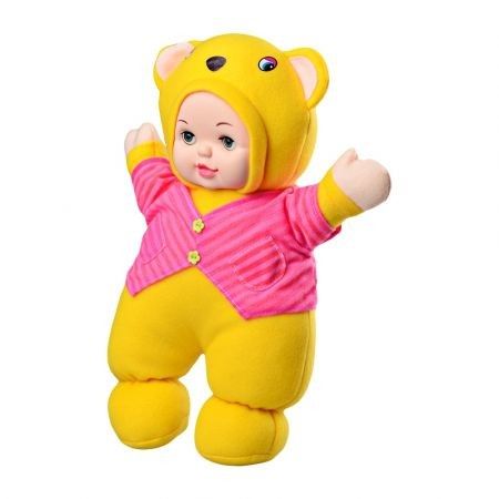 T1652A Children Stuffed Yellow Cartoon Bear Doll Birthday Gift