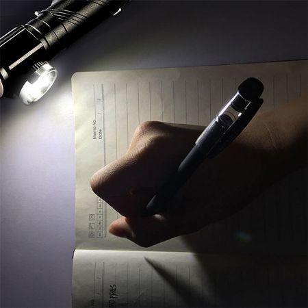 LED Flashlight with USB Port for Outdoor Camping