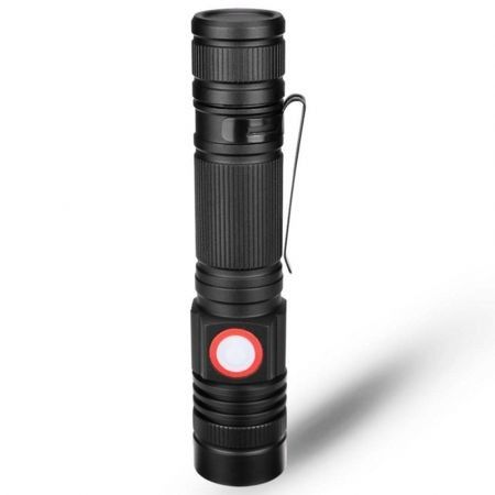 ZHISHUNJIA YH8466 1000Lm Cree XML T6 18650 Zoomable LED Flashlight - Black