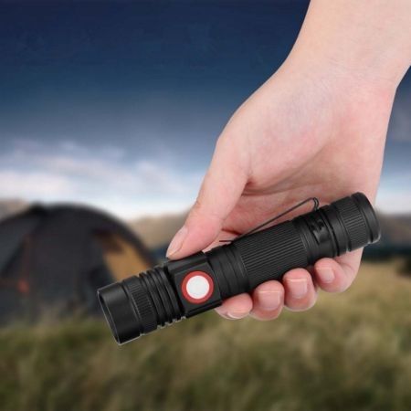 ZHISHUNJIA YH8466 1000Lm Cree XML T6 18650 Zoomable LED Flashlight - Black