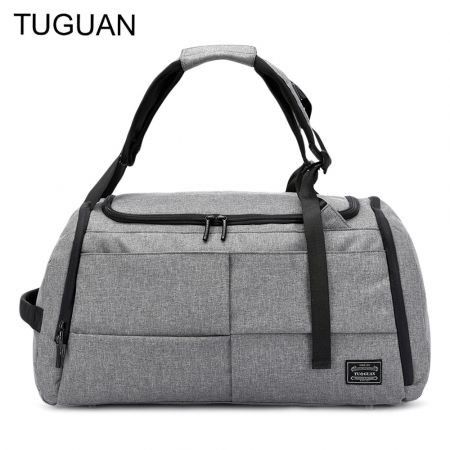 TUGUAN Men Sport Fitness Travel Bag Multifunctional Tote for Shoes Storage