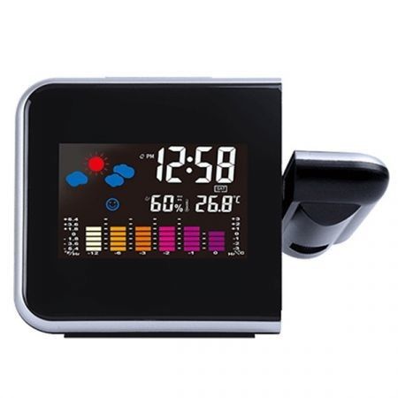 Creative LED Weather Forecast Projection Snooze Color Screen Clock