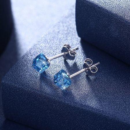 Earrings S925 Sterling Silver Earrings Blue/Platinum Plating