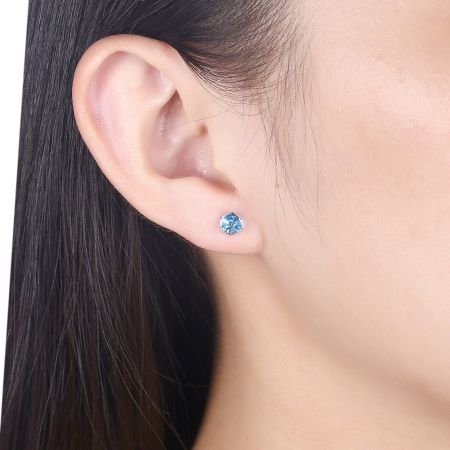 Earrings S925 Sterling Silver Earrings Blue/Platinum Plating