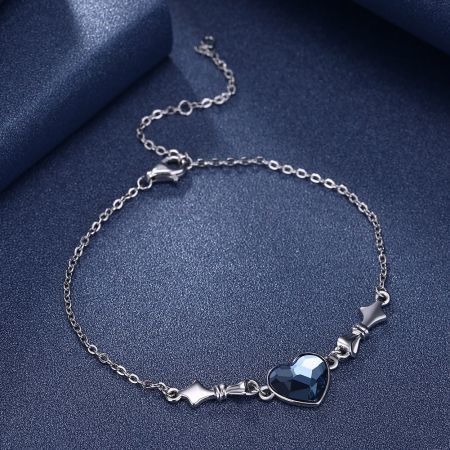 S925 Heart Sterling Silver Bracelet