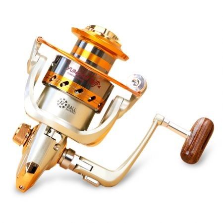 Yumoshi Metal Spool Spinning Fishing Reel Carretilha Pesca Wheel 12-Ball Bearing