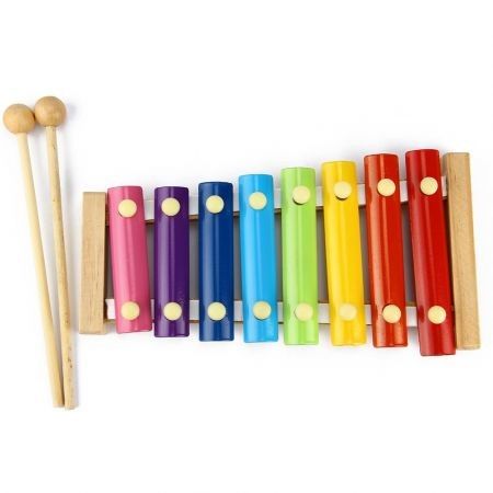 Kid Wooden 8 Notes Musical Toys Hand Knock Xylophone Educational Toys